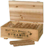 Dynamite Anzünder im Holzkasten